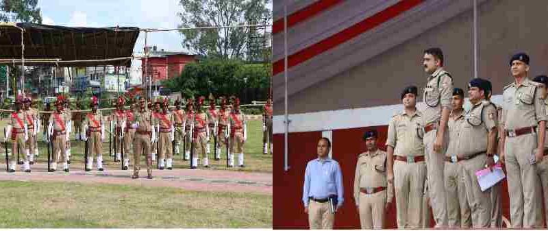 स्वतन्त्रता दिवस परेड की फुल ड्रेस रिहर्सल का एसएसपी ने किया निरीक्षण, स्वतन्त्रता दिवस के अवसर परेड ग्राउंड में आयोजित कार्यक्रम के दौरान सुरक्षा के समुचित प्रबंध सुनिश्चित करने के दिये निर्देश