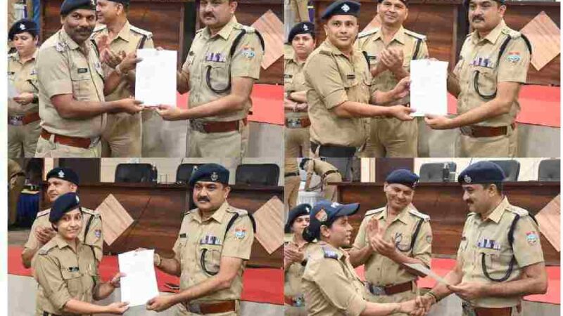 उत्कृष्ट कार्य करने वाले 169 पुलिस कर्मियों को एसएसपी ने प्रशस्ति पत्र देकर किया सम्मानित