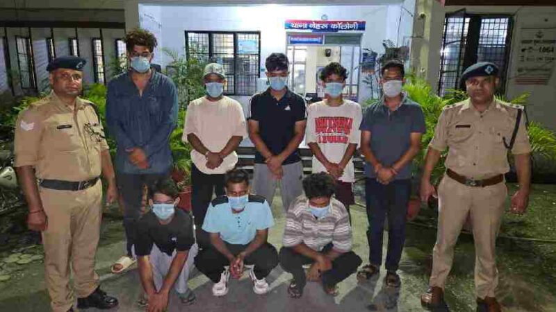 युवक पर जान लेवा हमला करने वाले 8 अभियुक्तों को पुलिस ने किया गिरफ्तार
