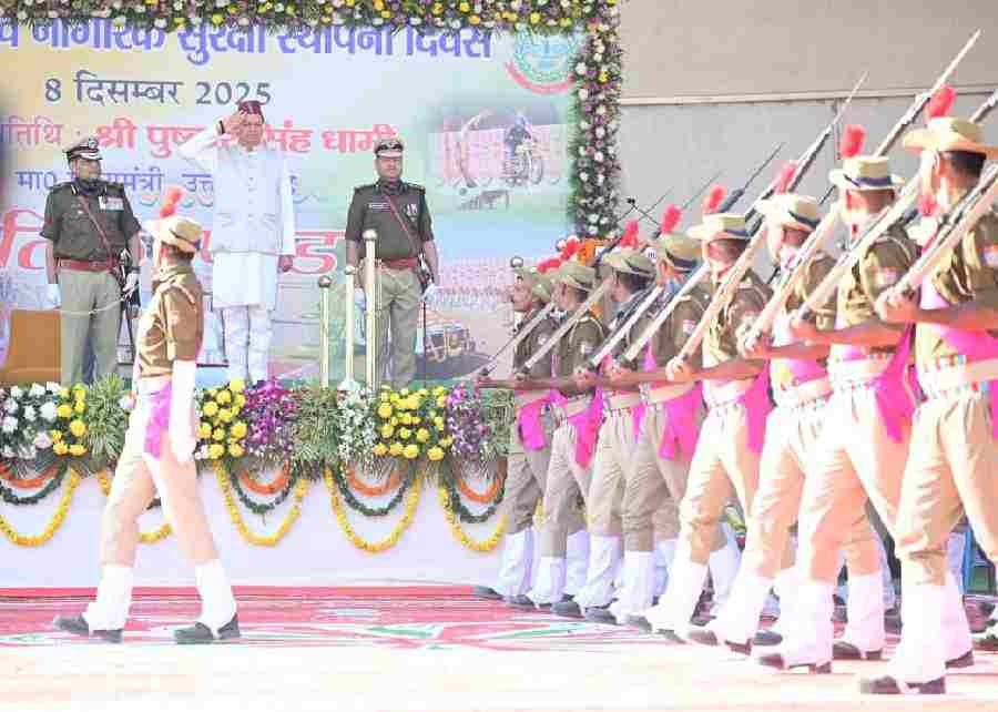 मुख्यमंत्री ने होमगार्ड्स स्थापना दिवस पर रैतिक परेड का किया निरीक्षण, सेवा प्रदत्त एवं दिवंगत होमगार्ड के आश्रितों को किये चेक वितरित, होमगार्ड्स स्वयंसेवकों को वर्दी भत्ता अनुमन्य किया जाएगा–मुख्यमंत्री