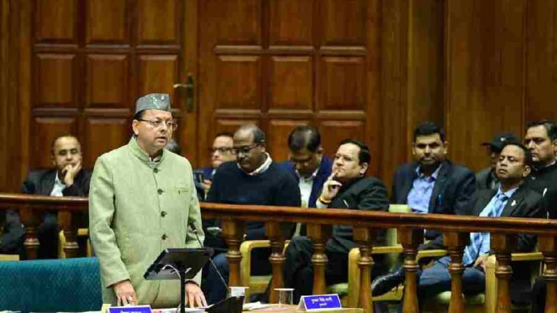 राज्यपाल के अभिभाषण पर धन्यवाद प्रस्ताव के दौरान मुख्यमंत्री धामी ने रखा विकास कार्यों का लेखा जोखा, विकास, सुशासन और जनकल्याण के विकल्प रहित संकल्प के साथ कार्य कर रही सरकार – मुख्यमंत्री