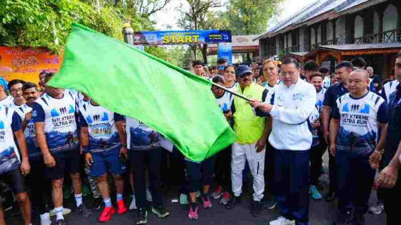 मुख्यमंत्री धामी ने नीति एक्सट्रीम अल्ट्रा रन 2026 के काउंटडाउन रन को किया फ्लैग ऑफ