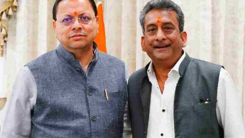 मुख्यमंत्री धामी से आज मुख्यमंत्री आवास में अभिनेता हेमंत पांडे ने की शिष्टाचार भेंट