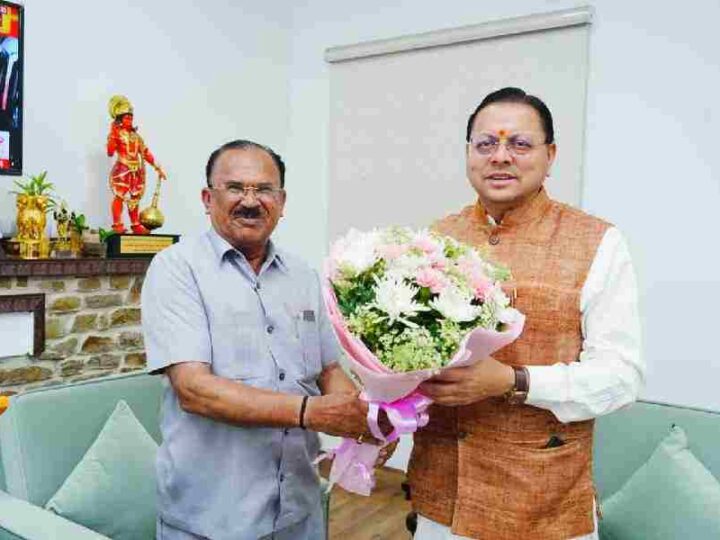 मुख्यमंत्री धामी से राजस्थान विधानसभा अध्यक्ष वासुदेव देवनानी ने की शिष्टाचार भेंट