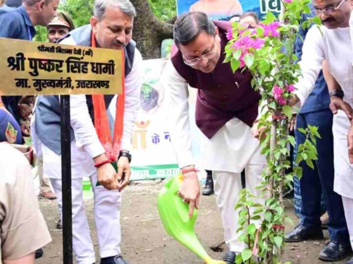 भीमताल झील के सौंदर्यीकरण हेतु झील के किनारे लगाए जाएंगे बोगनबेलिया के पौधे, विश्व पर्यावरण दिवस  के अवसर पर मुख्यमंत्री धामी ने की पौधारोपण की शुरुआत
