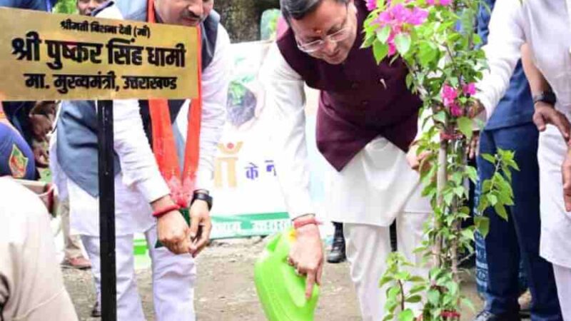 भीमताल झील के सौंदर्यीकरण हेतु झील के किनारे लगाए जाएंगे बोगनबेलिया के पौधे, विश्व पर्यावरण दिवस  के अवसर पर मुख्यमंत्री धामी ने की पौधारोपण की शुरुआत