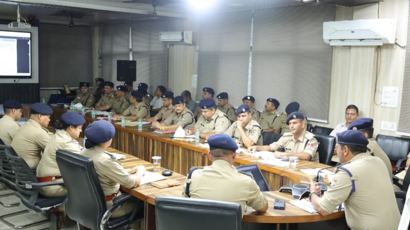 क्राइम मीटिंग में एसएसपी का कडा रूख, लापरवाही बरतने वाले थाना प्रभारियों को दी सख्त हिदायत, लापरवाही व शिथिलता बरतने पर निलम्बन की दी चेतावनी