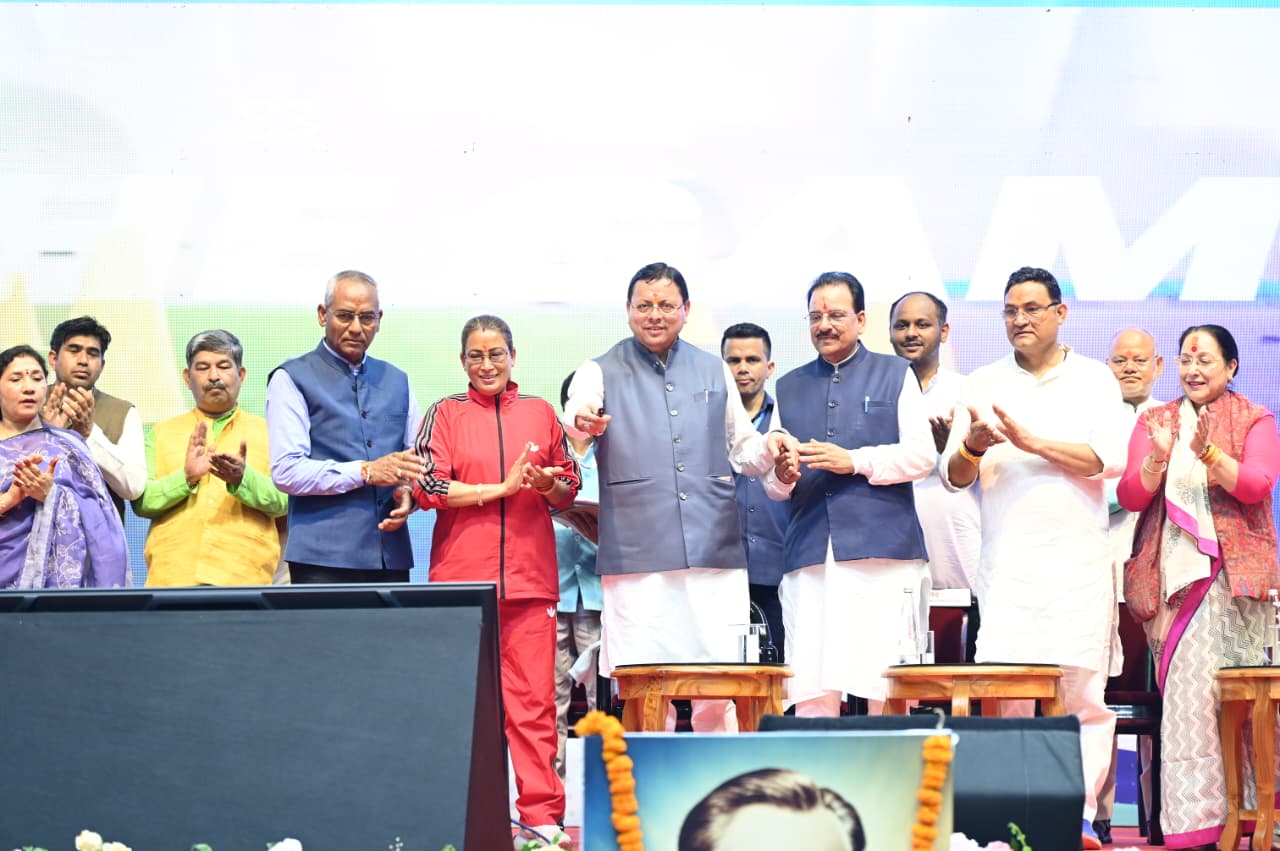 मुख्यमंत्री धामी ने राष्ट्रीय खेल दिवस पर उत्तराखण्ड राज्य क्रीड़ा विश्वविद्यालय के प्रथम चरण के निर्माण कार्यों का किया शिलान्यास