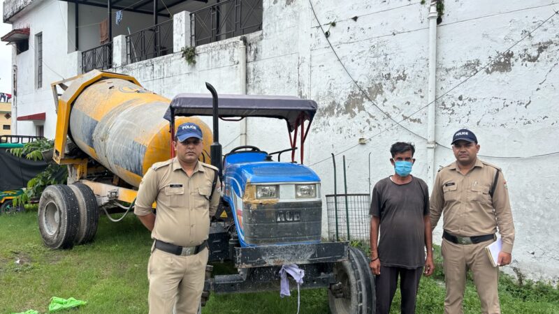 तेजी व लापरवाही से ट्रेक्टर चलाते हुए दुर्घटना कारित करने वाले चालक को दून पुलिस ने किया गिरफ्तार, अभियुक्त की लापरवाही से हुई दुर्घटना में एक युवती की हो गयी थी मृत्यु