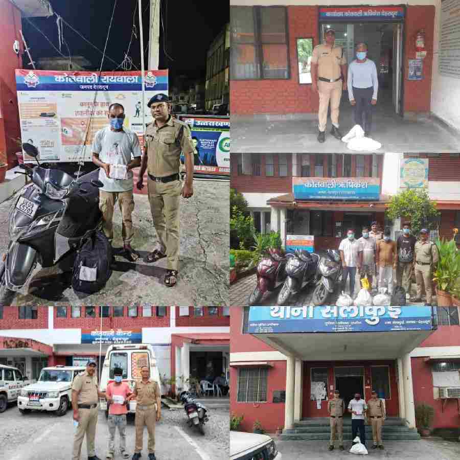 मादक पदार्थों/अवैध शराब की तस्करी में लिप्त 10 अभियुक्तों को अलग- अलग थाना क्षेत्रों से पुलिस ने किया गिरफ्तार