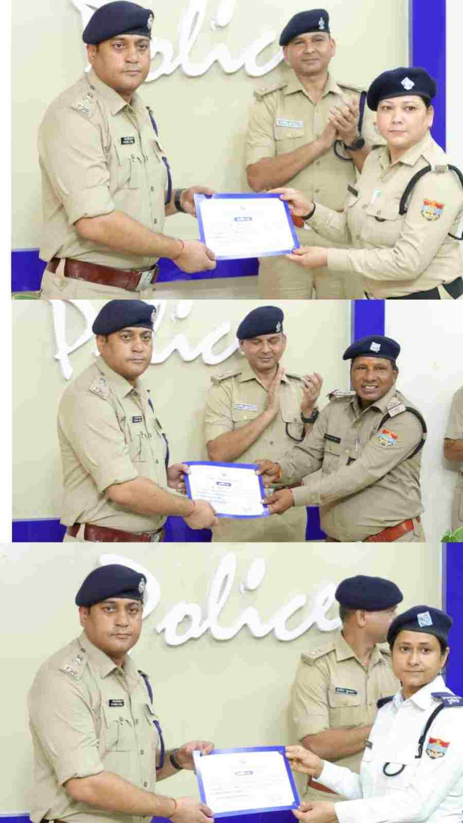 उत्कृष्ट कार्य करने वाले पुलिस कर्मियों को एसएसपी दून ने किया सम्मानित