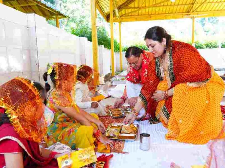 मुख्यमंत्री ने शारदीय नवरात्रि की महानवमी पर किया हवन एवं कन्या पूजन